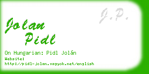 jolan pidl business card